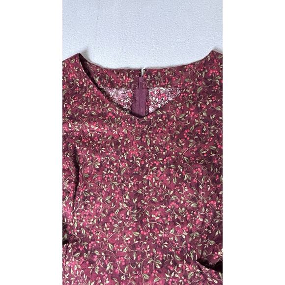 Hand crafted Womens knee length high waisted granny dress w/pockets - Picture 3 of 6